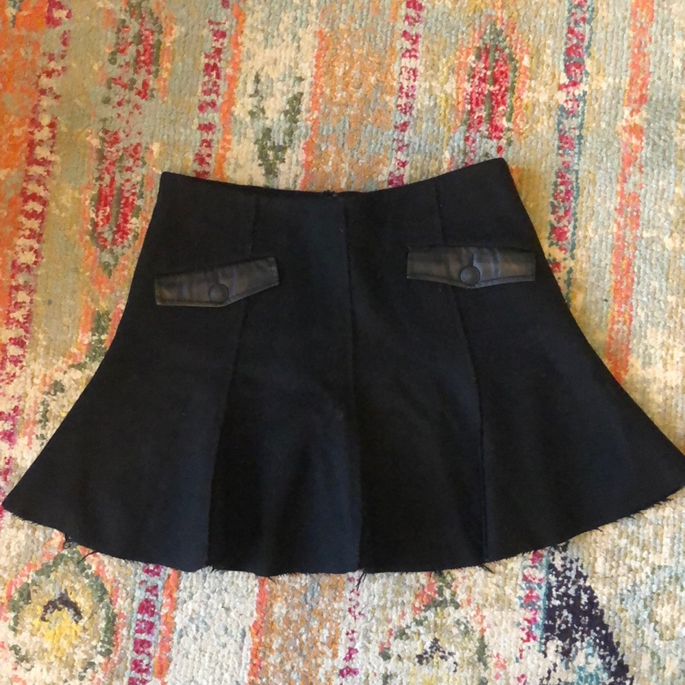 Rag & Bone Wool and Leather Skirt